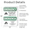 Signmission Exit Sign, Aluminum, 12 in W, 18 in H, In Case Of Fire Exit Call 9-1-1 Bilingual OS-2PACK-EM-A-1218-L-10339 - alternate 2